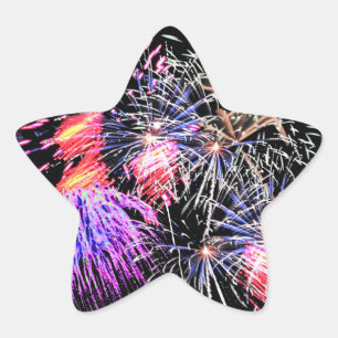 Sticker Étoile Affichage Fireworks
