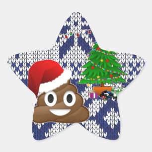 Sticker Étoile affreux pull-over de Noël émoji