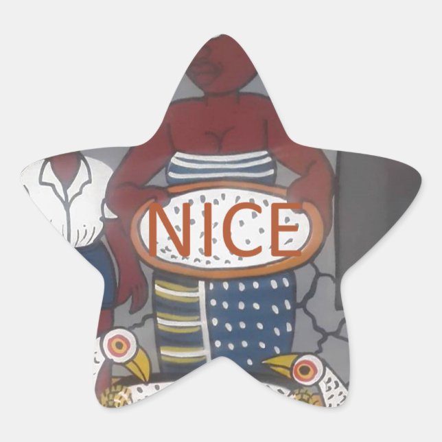 Sticker Étoile Africain traditionnel Homestead Lifestyle (Devant)