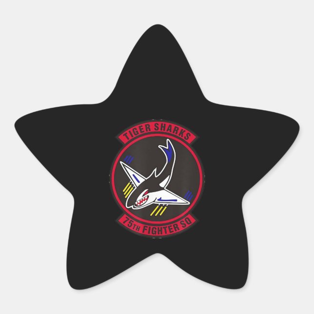 Sticker Étoile Air Ce 75th Fighter Squadron Indédidédicaca Tiger  (Devant)