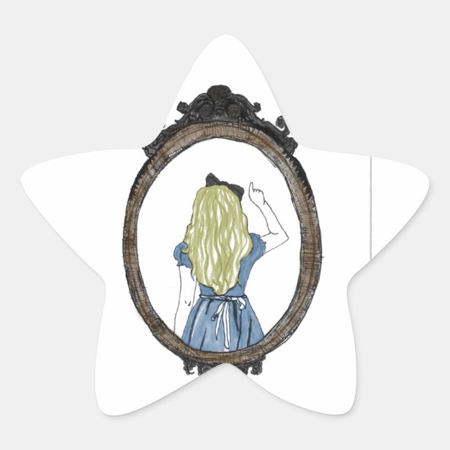 Sticker Étoile Alice à travers le miroir (Devant)