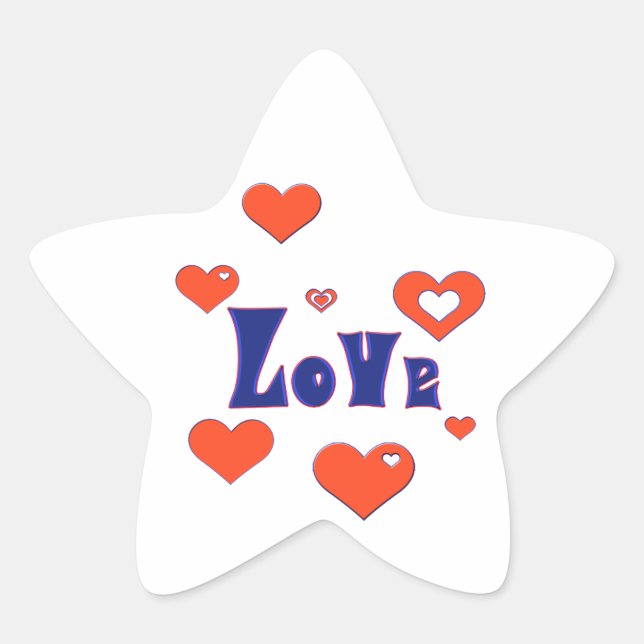 Sticker Étoile Amour (Devant)