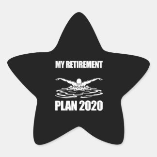 Sticker Étoile Amoureux de natation| Ma retraite Plante de natati