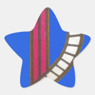 Sticker Étoile Ancre rouge