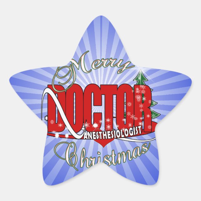 STICKER ÉTOILE ANESTHÉSISTE DE NOËL (Devant)