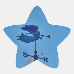 STICKER ÉTOILE ANGEL BLOWING HORN