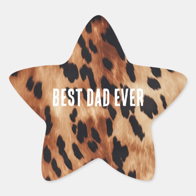 Sticker Étoile Animal Brown occidental de vache noire (Devant)