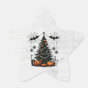 Sticker Étoile Arbre de citrouille de vacances