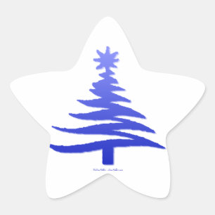 Sticker Étoile Arbre de Noël Cobalt bleu