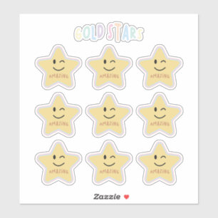 Sticker étoile arc-en-ciel