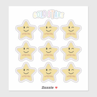 Sticker étoile arc-en-ciel