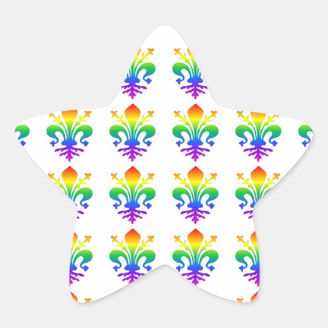 Sticker Étoile Arc-en-ciel (Devant)