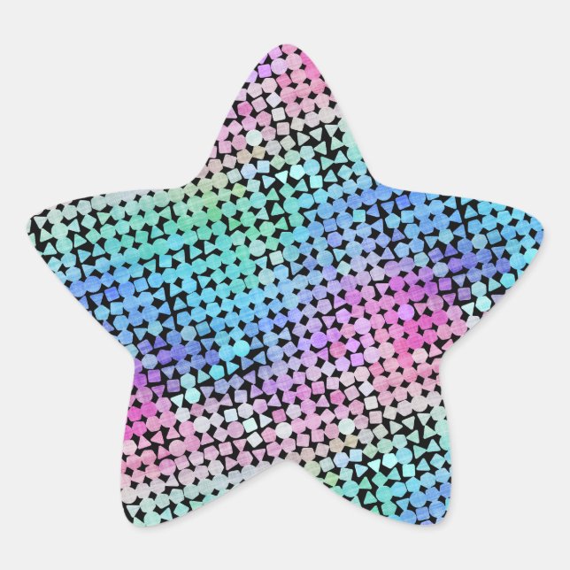 Sticker Étoile arc-en-ciel regen : (Devant)