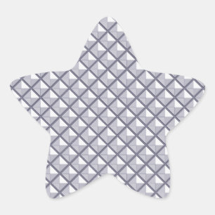 Sticker Étoile Argent, look métallique, grille cloutée