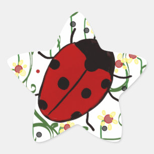 Sticker Étoile Art Ladybug