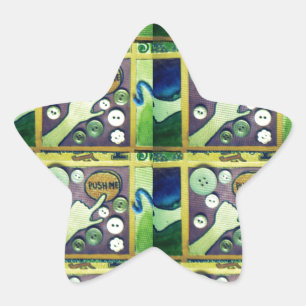 Sticker Étoile Art Mosaïque Contemporain - Un Joueur