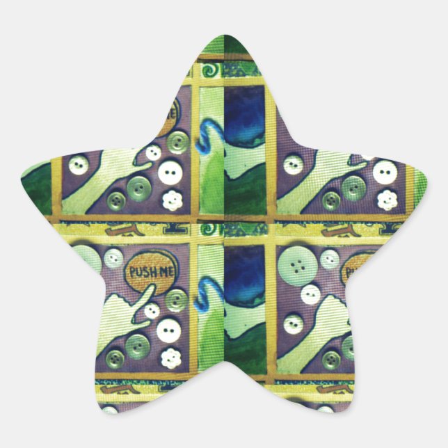 Sticker Étoile Art Mosaïque Contemporain - Un Joueur (Devant)