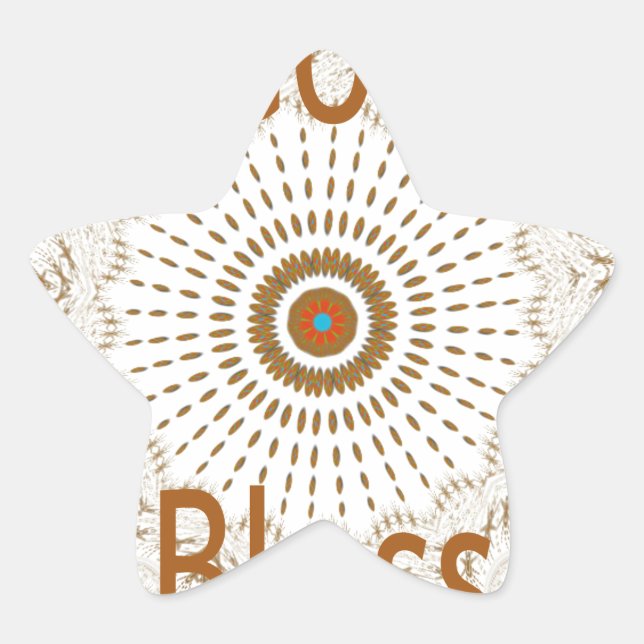 Sticker Étoile Art Motif Africain Traditionnel Imprimer (Devant)