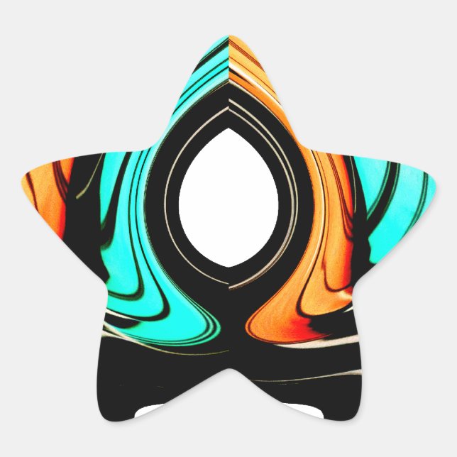 Sticker Étoile Art Motif traditionnel africain Imprimer (Devant)