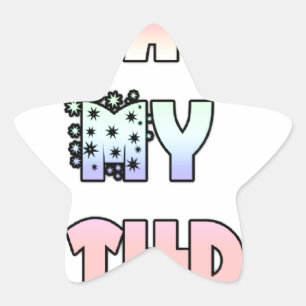 Sticker Étoile Aujourd'hui est mon art d'anniversaire