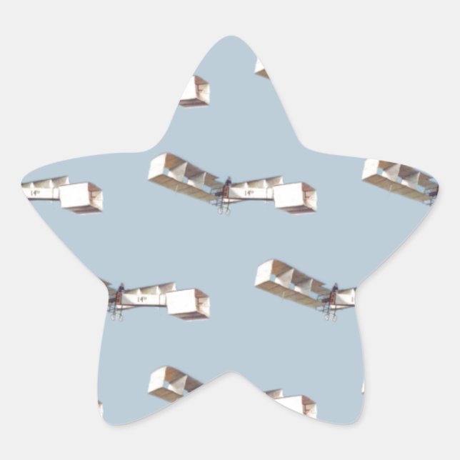Sticker Étoile Avion Santos-Dumont 14 Bis (Devant)
