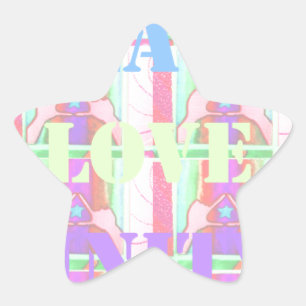 Sticker Étoile Baby Kids Peace Love Unity Hakuna Matata design.p