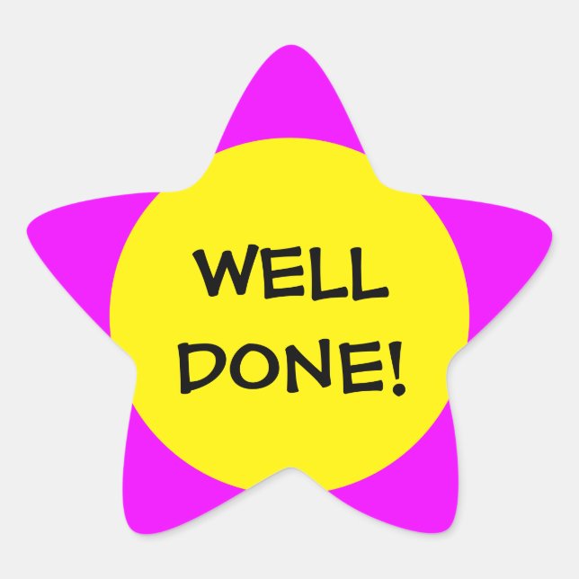 Sticker Étoile Baguette étoile mignonne pour l'encouragement des  (Devant)