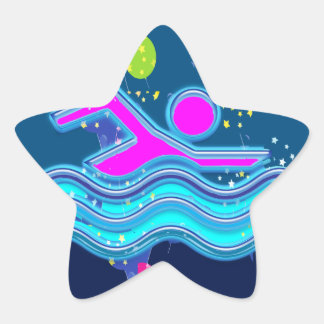 Sticker Étoile BAIGNADE : L'esprit Cool dans les temps chauds