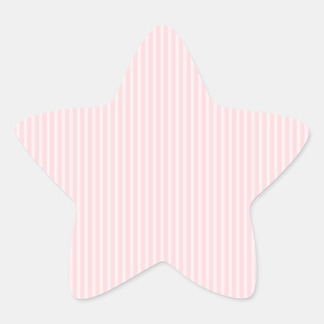 Sticker Étoile Bandes De Bonbons Rose Pastel. (Devant)