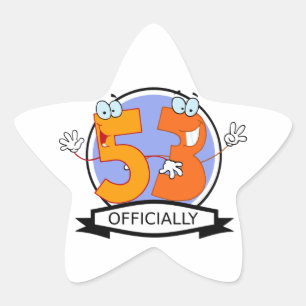 Sticker Étoile Bannière d'anniversaire officielle 53