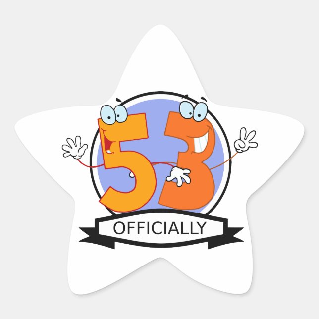 Sticker Étoile Bannière d'anniversaire officielle 53 (Devant)