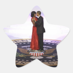 Sticker Étoile Barack et Michelle Obama