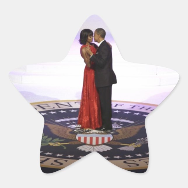 Sticker Étoile Barack et Michelle Obama (Devant)