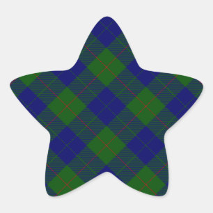 Sticker Étoile Barclay tartan bleu vert plaid