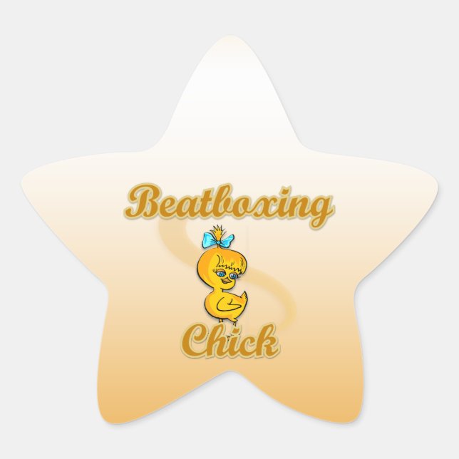 Sticker Étoile Beatboxing Chick (Devant)