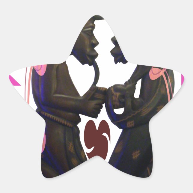Sticker Étoile Beau couple d'Afrique Extraordinaire : un art roma (Devant)