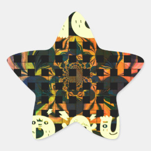 Sticker Étoile Beautiful have a Nice Day Text Print vecteur