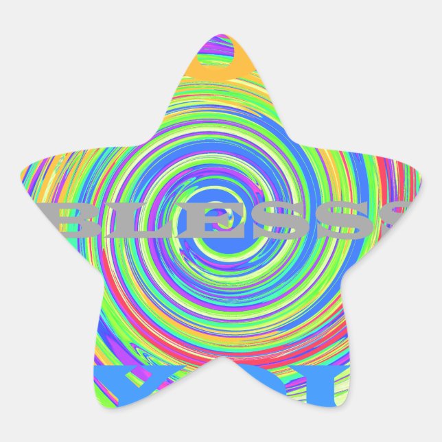 Sticker Étoile Bébé Enfants Dieu vous bénisse..png (Devant)