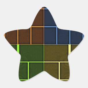 Sticker Étoile Belle couleur arc-en-ciel Extraordinaire conceptio