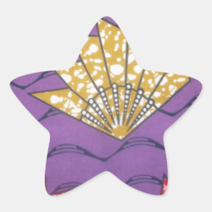 Sticker Étoile Belle Extraordinaire Africaine Vintage Purple Gold