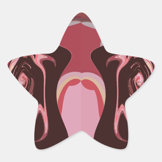 Sticker Étoile Belle Motif Maroon Africain Design d'impression (Devant)