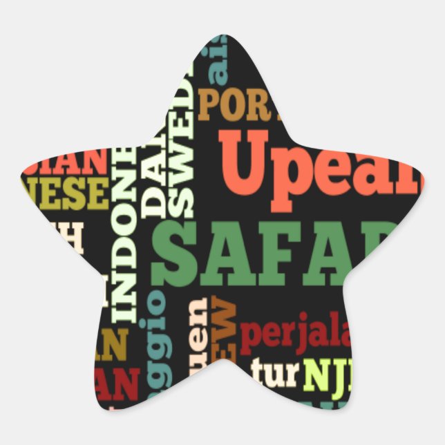 Sticker Étoile Bénédiction de voyage internationale (Devant)