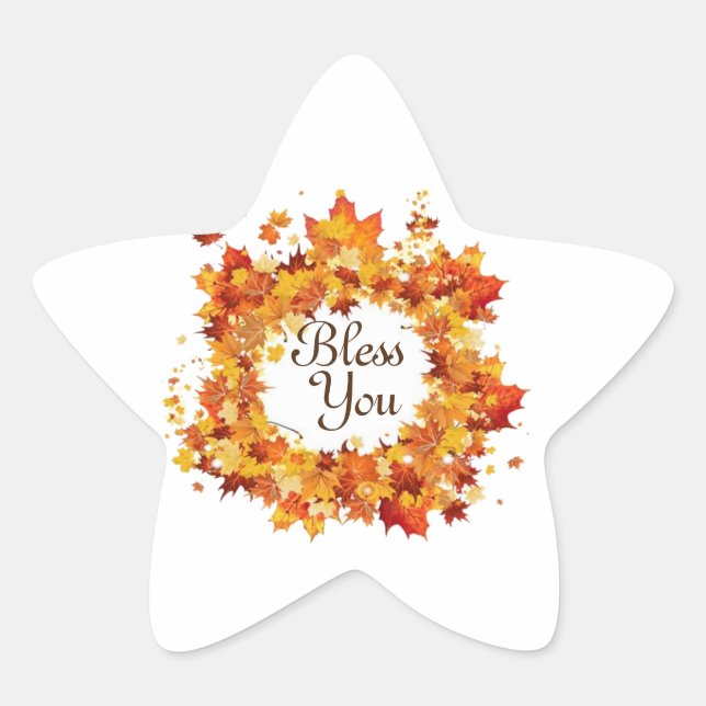 Sticker Étoile bénissez-vous les stimulateurs avec amour (Devant)