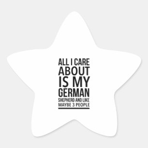 Sticker Étoile Berger allemand drôle