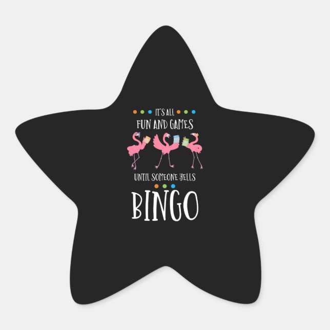 Sticker Étoile Bingo Player, Flamingo, Bingo Balls (Devant)