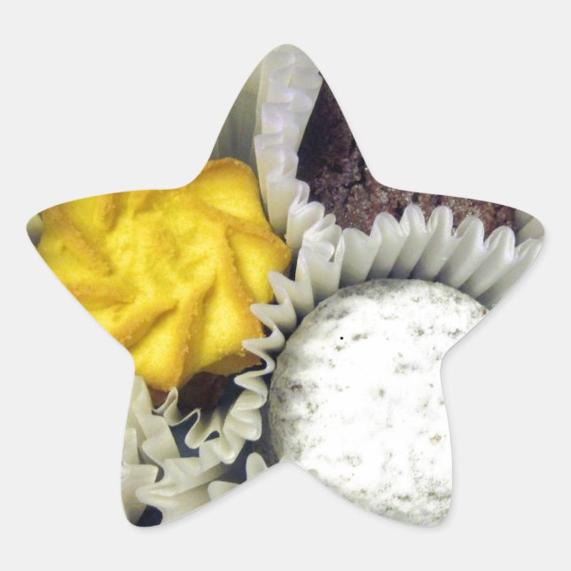 Sticker Étoile Biscuits délicieux (Devant)