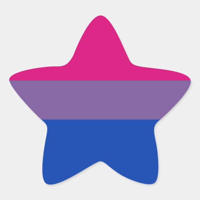Sticker Étoile Bisexual pride (Devant)