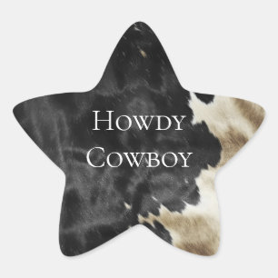 Sticker Étoile Black Champagne Gold Cowboy Cowgirl Cowhie