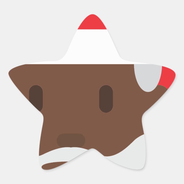 Sticker Étoile black santa claus emoji (Devant)