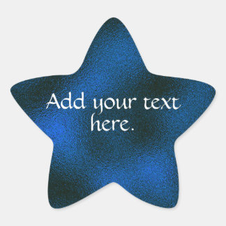 Sticker Étoile Bleu marine Ajoutez votre propre texte 